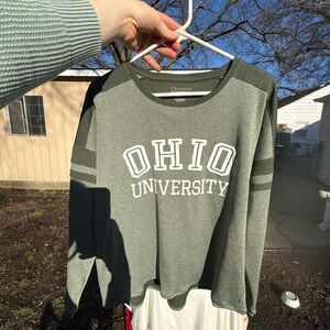 Champion Women's Green Ohio University Long Sleeve Tee